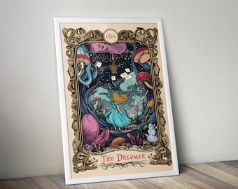 Alice in Wonderland Tarot Poster | Movie Tarot Card Poster | Film Wall Art | Home Decor | Movie Lover Decor