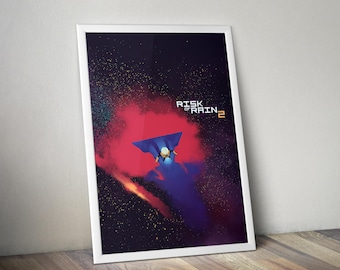Regengefahr 2 Poster | Indie Game Wandkunst | Videospiel Druck | Gemütliches Gaming Dekor | Gamer Zimmer Poster | Geschenk für Gamer