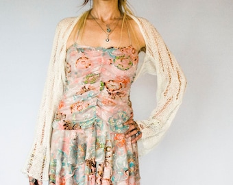 Mohair bruids schouderophalen, boho bruiloft bruidsmeisje bedekken vest, witte avond schouderophalen voor lente zomer, handgebreide schouderophalen outfit, door myAqua