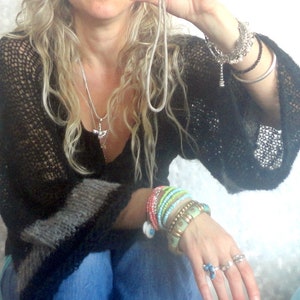 Loose Knit Mohair Shrug 