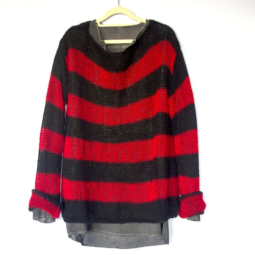 Striped Mohair Jumper Red Black Stripes Sweater Womens Mens - Etsy