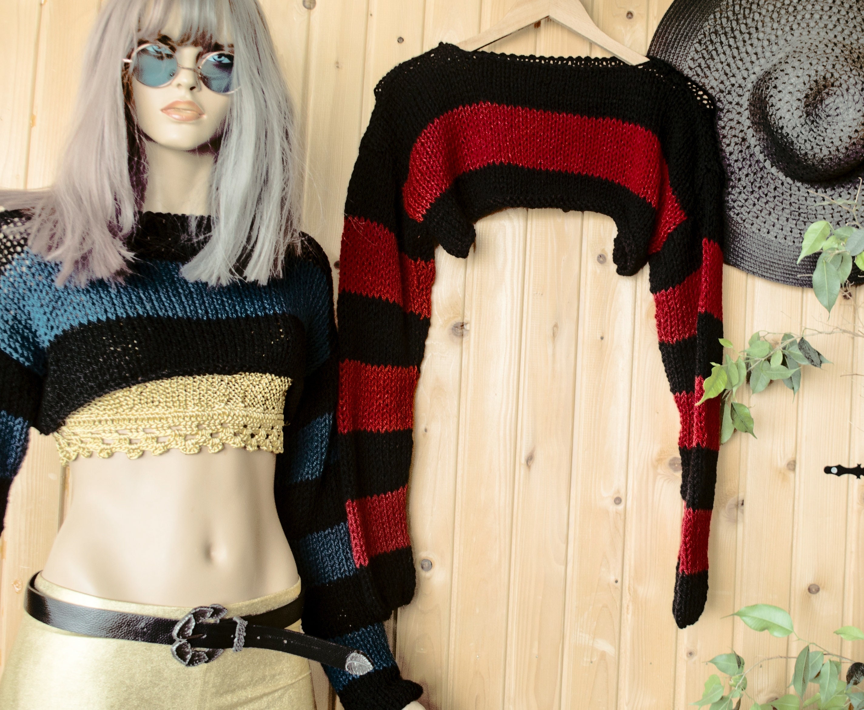 Mens crop cheap top sweater