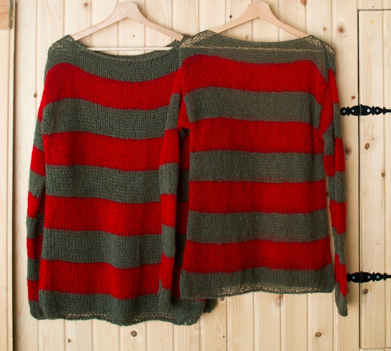 red stripey jumper