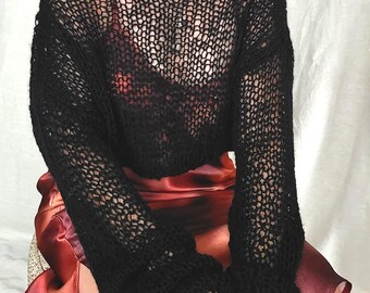 SEE-THROUGH LINE KNIT TOPS❤︎ブラック 3月16日（火）発売アイテム。”SEE-THROUGH LINE KNIT TOPS”を3色まとめ