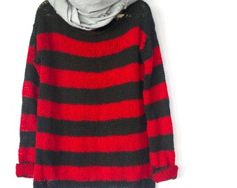 Black and red pullover sale