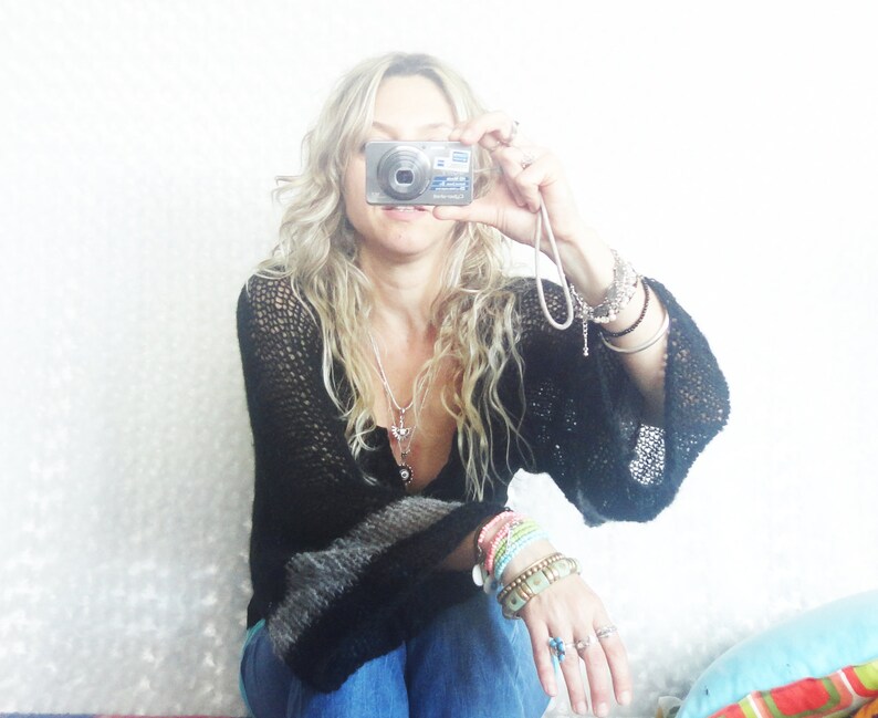 Mohair Cardigan Shrug Open Front Bolero Cardigan Hand Knit Etsy