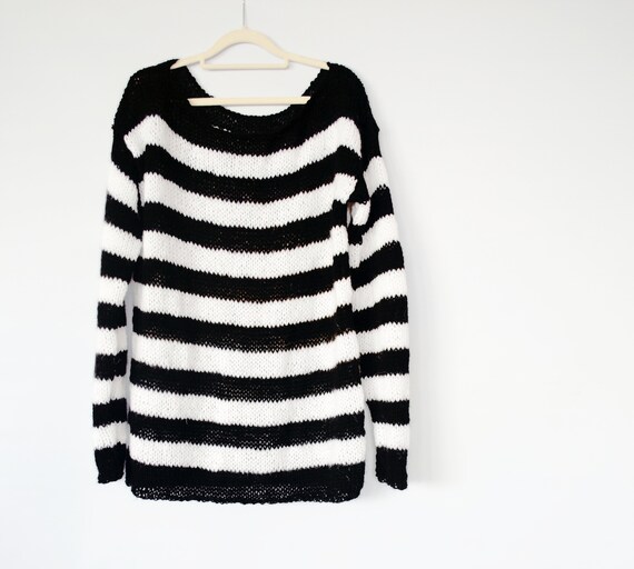 Stripey Sweater Punk Mohair Sweater 