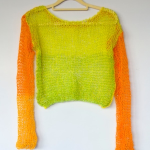 green fishnet top