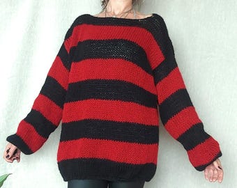 iot古着　remake mohair knit 98 Junya Watanabe Red Star Mohair Knit from seller