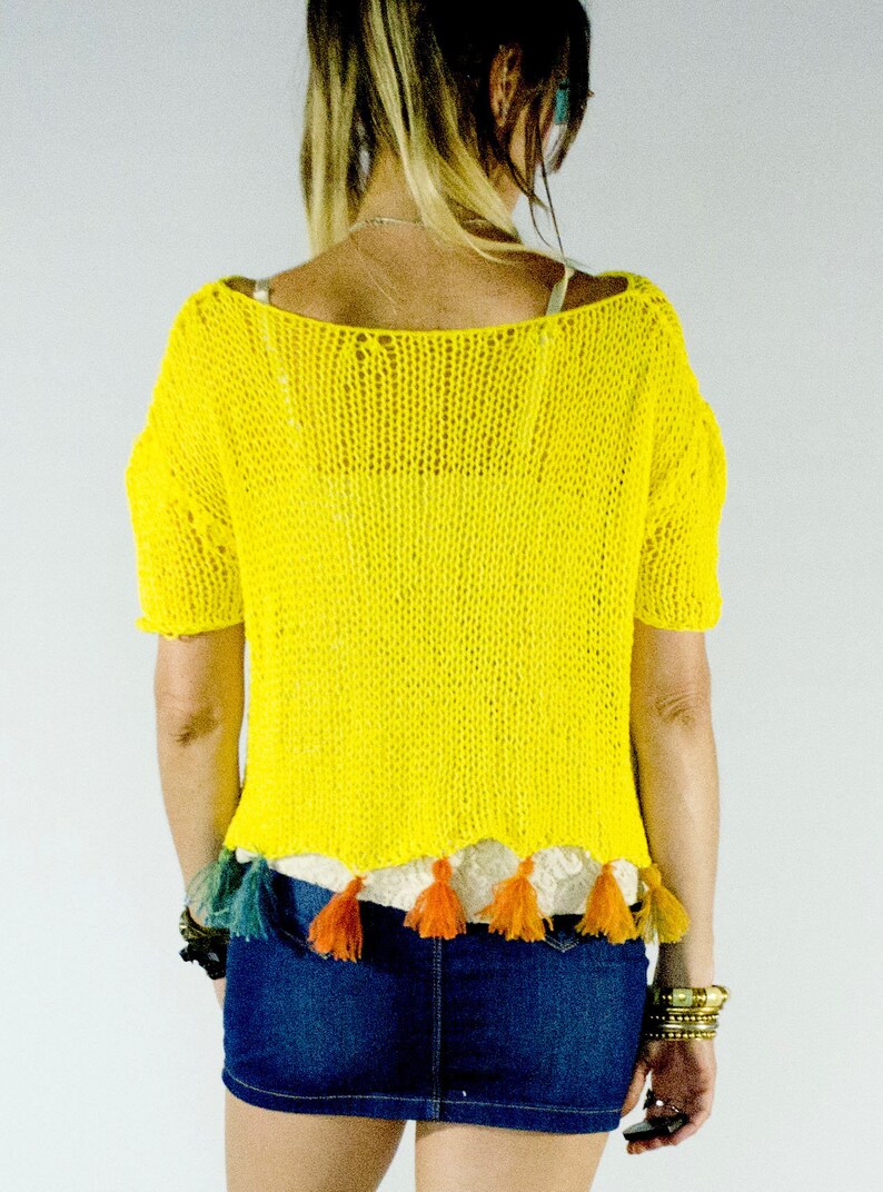 neon yellow sweater outfit