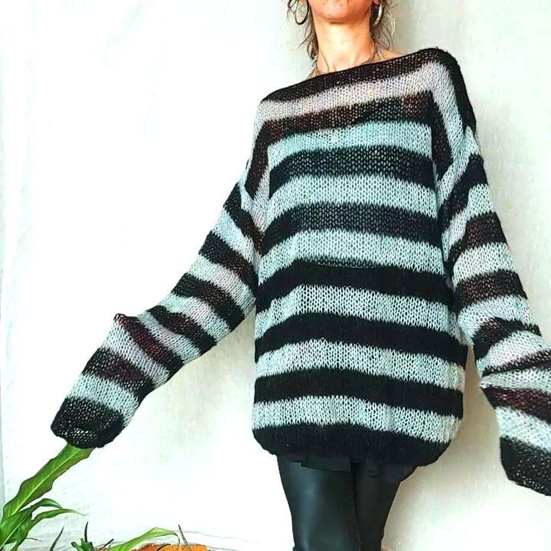 トップス archive border mohair knit grunge y2k archive border mohair knit grunge y2k トップス