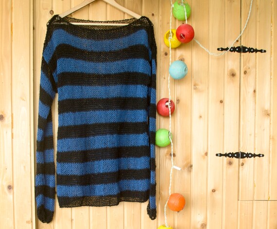 Blue and yellow striped jumper hot sale