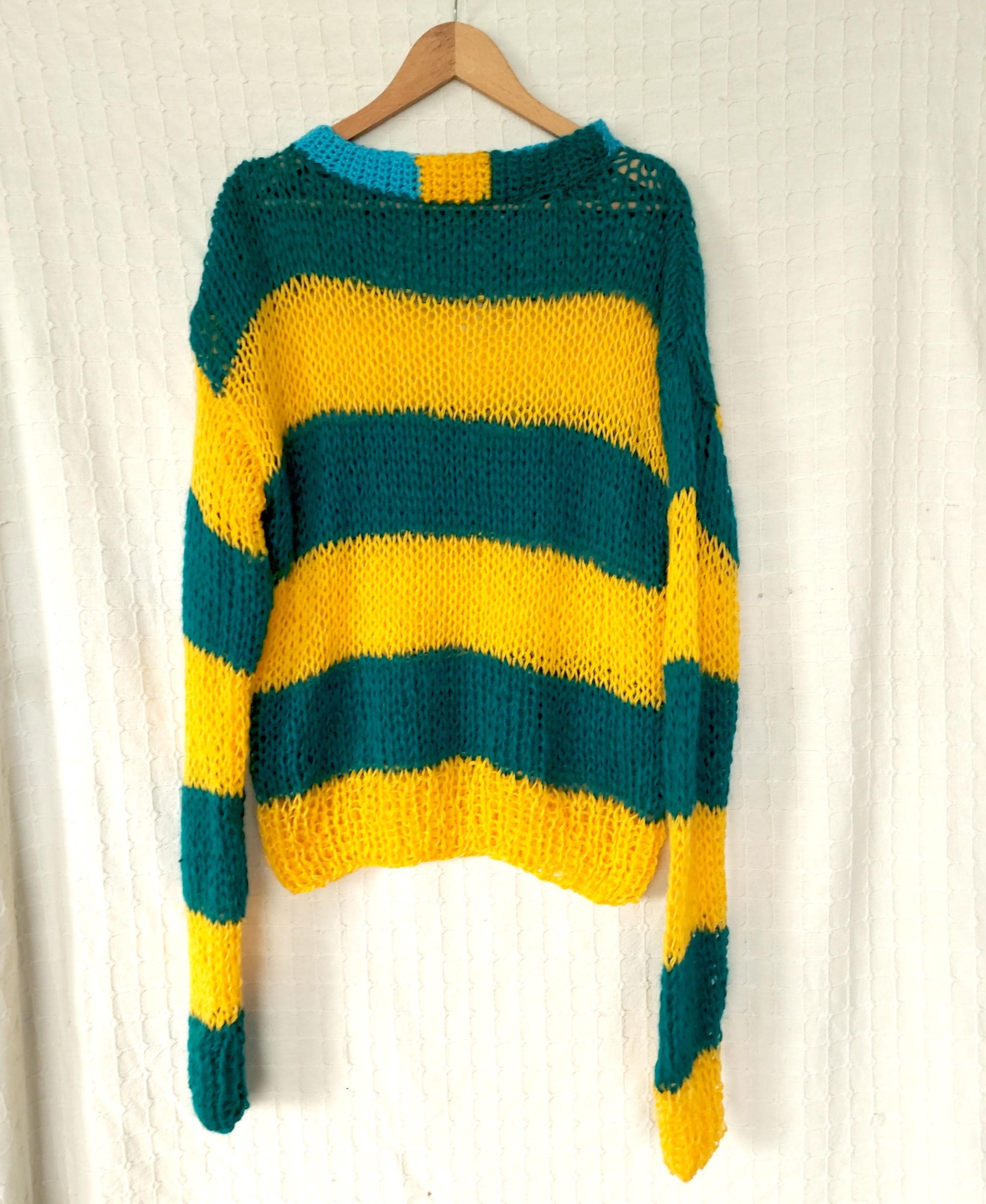 ニット+セーター lowgauge mohair punk grunge knit sweater Grunge Mohair Sweater, Black Striped Sweater, Punk Rock