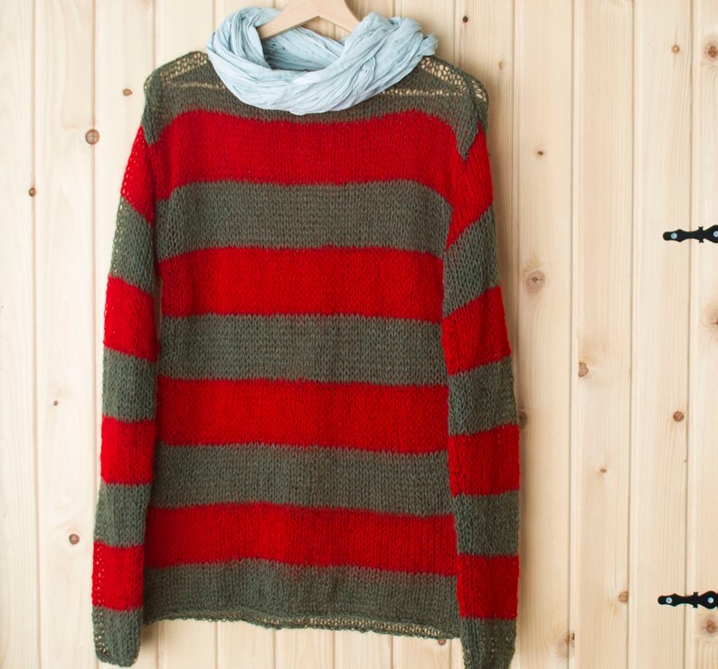 red stripey jumper