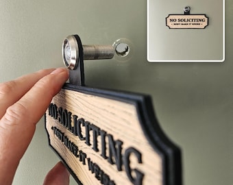 Peephole Mounted Sign, No Soliciting, Don't Make It Weird Door Decor