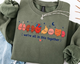 Organ Friends Hoodie, Nurse Sweatshirt, Anatomy Hoodie, Medical Student Gift, Healthcare Worker Gift, Doctor Gift
