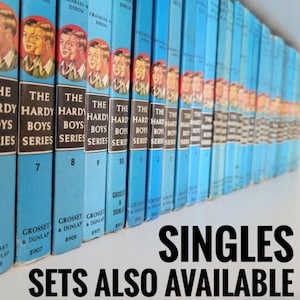 Hardy Boys Serie von Franklin W. Dixon, Vintage Bücher, Geschenk für Ihn, Frank Joe Fenton Hardy, Chet Morton, Bildhülle, Nostalgisches Geschenk