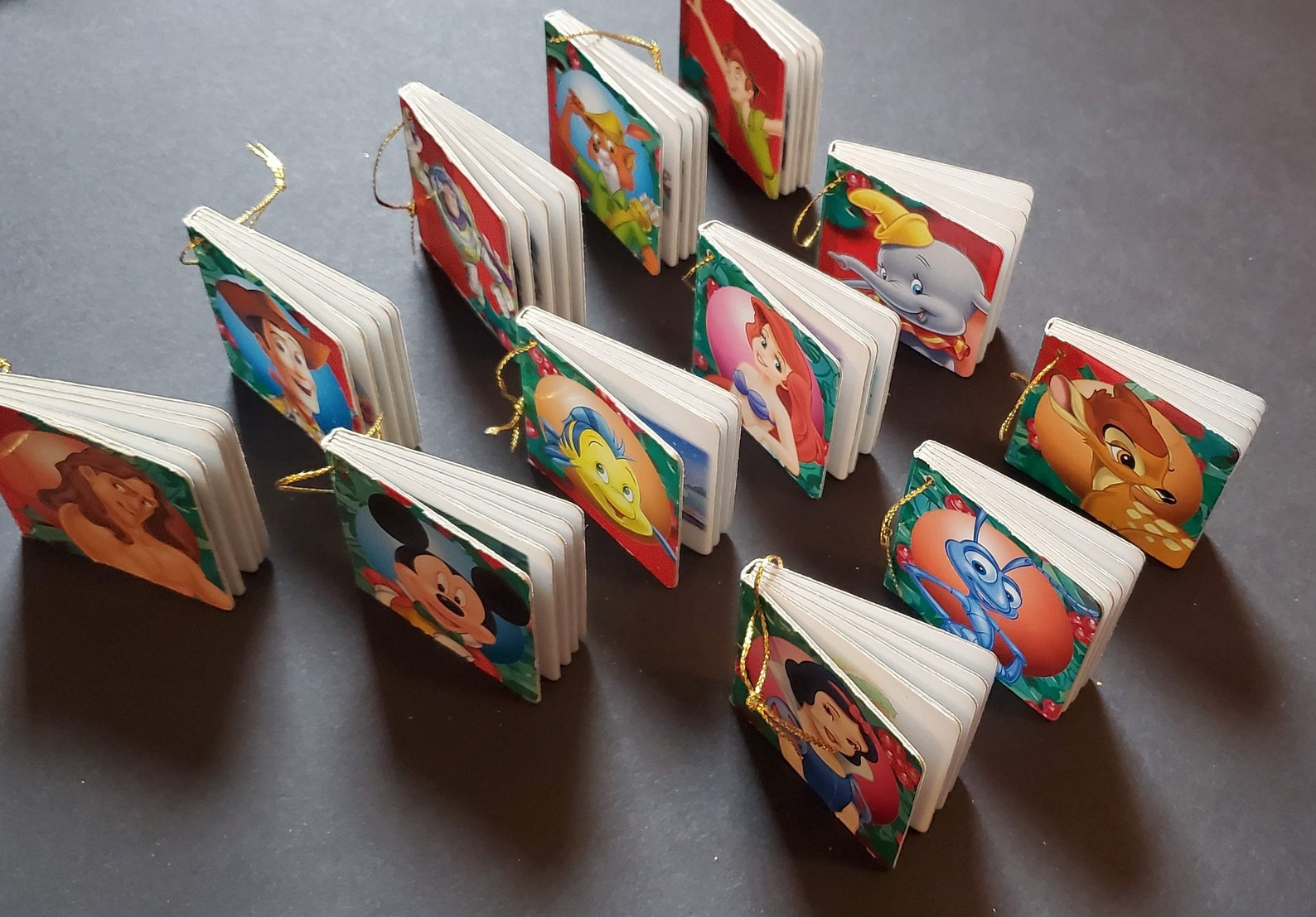 Mini Disney Storybook Ornaments Vintage Disney Ornaments Etsy