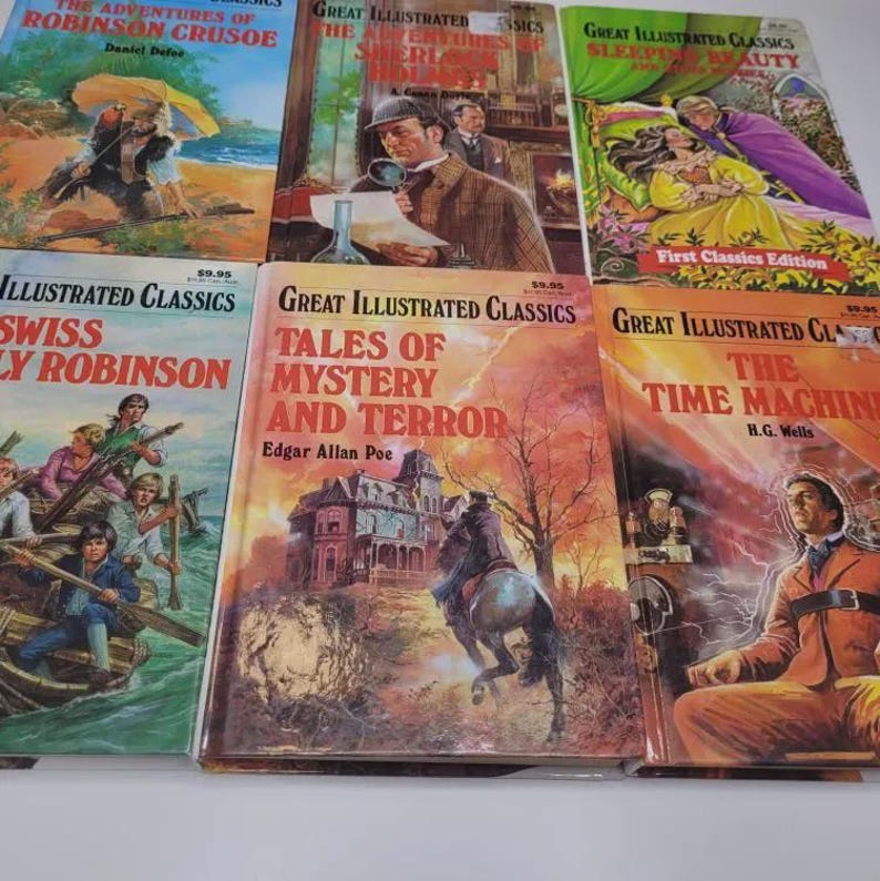 Great Illustrated Classics, Abridged Books for Children, Classics for Kids, Vintage Kids Books, Book Gift for Kids, Illustrated Books image 15