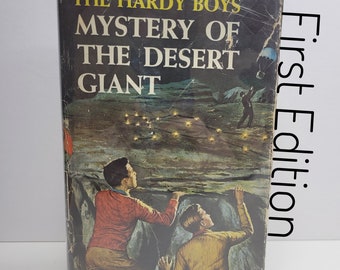 Mystery of the Desert Giant by Franklin W Dixon, Hardy Boys Book 40, Vintage Children's Book, First Edition, Tweed with Dust Jacket