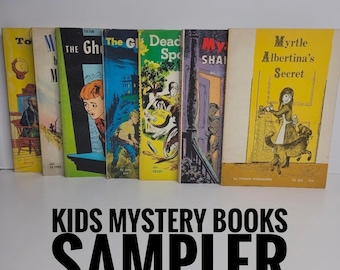 Kids Mystery Books Sampler, Vintage Kids Books, Mystery Books, Book Gifts for Kids, SBS Books, Chapter Books, Illustrated Books, Book Set