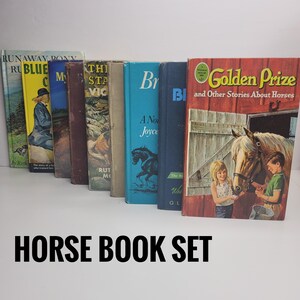 Horse Book Set, Vintage Children&#39;s Books, Gift for Girls, Nostalgic Gift, Horse Lover Gift, Classic Horse Books, Gift for Her, Gift for Kids