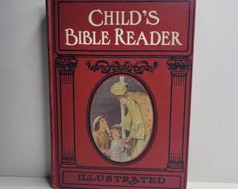 Child's Bible Reader by Charlotte M Yonge, Vintage Kids Books, Sunday School Books, Christian Books, Religious Books, Illustrated Books