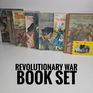 Revolutionary War Book Set, Vintage Childrens Books, Homeschool Instant Library, American History, Nostalgic Gift, Gift for Kids, Colonial