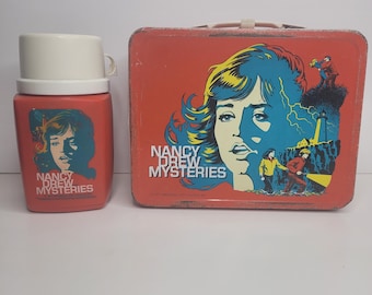 Nancy Drew Mysteries Lunch Box & Thermos, Pamela Sue Martin, Gift for Collectors, TV Show Metal Lunchbox, Gifts for Her, Nancy Drew Gifts