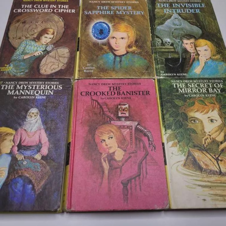 Classic Nancy Drew Books by Carolyn Keene, Vintage Kids Books, Mystery Books, Illustrated Books, Gifts for Her Books, Kids Mystery Books image 16