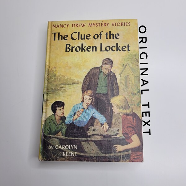 The Clue of the Broken Locket by Carolyn Keene, Nancy Drew #11, Gift for Her, Original Text, Scarce Book Club Edition, Nostalgic Gift