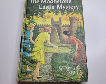 The Moonstone Castle Mystery, Nancy Drew #40 by Carolyn Keene, Gift for Girls, Illustrated Childrens Book, Sleuth Detective, River Heights