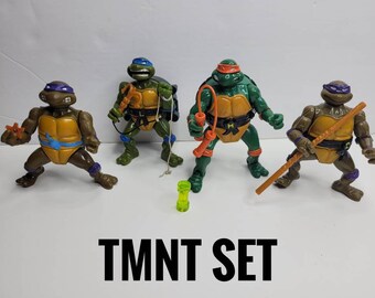 Teenage Mutant Ninja Turtle Action Figure Set, TMNT Set, Leonardo Donatello  Michaelangelo, Mutagen, the Ooze, Vintage Toy, Collectible Gift 