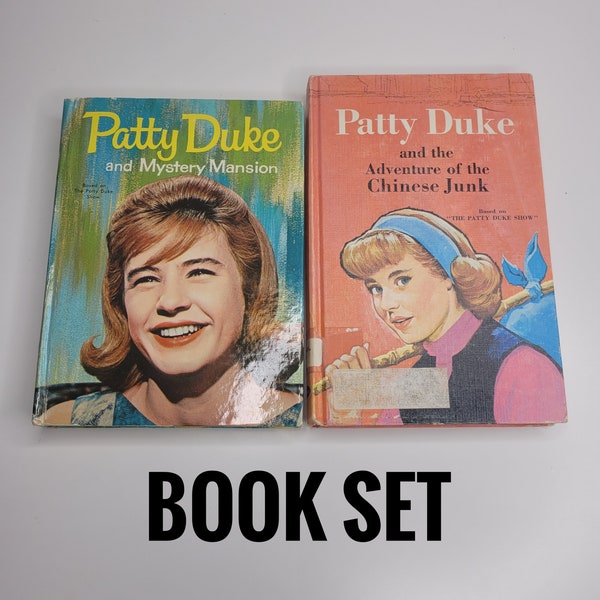 Patty Duke Book Set, Mystery Mansion, Adventure of the Chinese Junk, by Doris Schroeder, Vintage Childrens Book, Nostalgic Gift, Illustrated