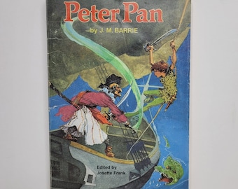 Peter Pan by JM Barrie, Edited by Josette Frank, Illustrated by Alan Daniel, Vintage Kids Books, Gift for Kids, Captain Hook, Tinkerbell