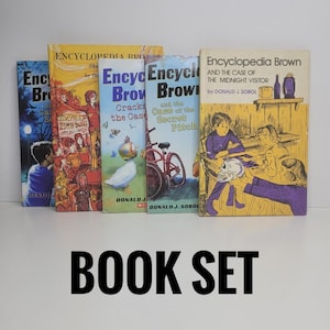 Encyclopedia Brown Book Set by Donald J Sobol, Vintage Children&#39;s Books, Illustrated Books, Gift for Kids, Mystery Books, Gift for Boys