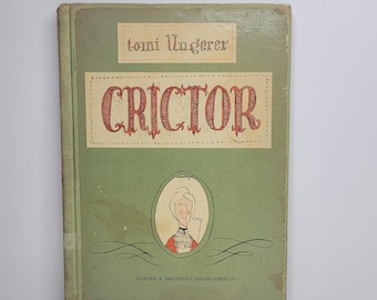 Crictor by Tomi Ungerer, Vintage Kids Books, Reading Rainbow, Classic Books, Books for Young Readers, Nostalgic Gift, Book Gift for Kids