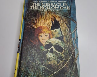 Message in the Hollow Oak, Nancy Drew #12 by Carolyn Keene, Gift for Girls Her, Illustrated Childrens Book, Sleuth Detective,