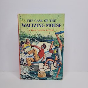 Il caso del topo Waltzing di George Wyatt, un mistero di Brains Benton, illustrato da Al Schmidt, libro per bambini vintage, regalo nostalgico