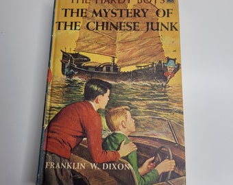 Le mystère de la jonque chinoise, Hardy Boys 40, par Franklin W Dixon, livre mystère, Frank & Joe Hardy, Chet Morton, cadeau pour enfant, boîte d'un dollar