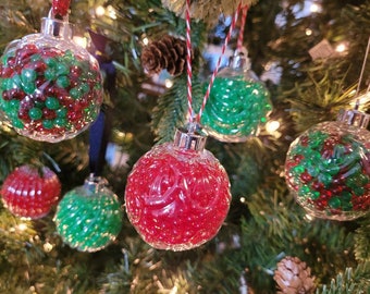 Airsoft Pellet Ornament, Airsoft Christmas Ornament, Xmas Gift, Embossed Bauble, Airsoft Gift, Handmade Ornament, Round Holiday Ornament