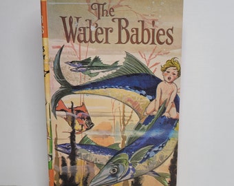 Water Babies by Charles Kingsley, Vintage Kids Books, Classic Books, Abridged Books, Book Gift for Kids, Fairy Tale for a Land Baby