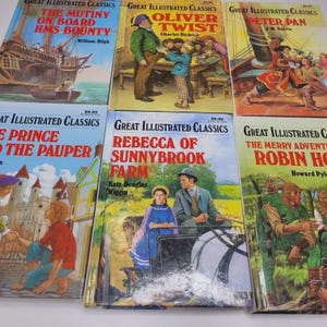 Great Illustrated Classics, Abridged Books for Children, Classics for Kids, Vintage Kids Books, Book Gift for Kids, Illustrated Books image 14