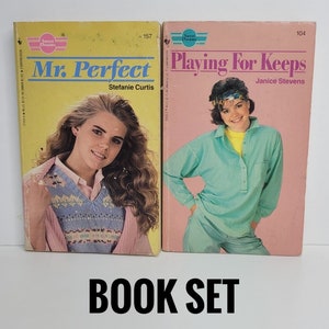 Sweet Dreams Bücher Set, Playing for Keeps von Janice Stevens, Mr Perfect von Stephanie Curtis, Vintage Jugend Liebesbücher, Jugendromane