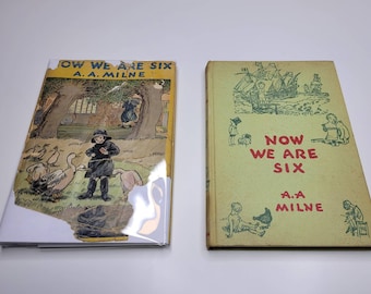 Now We Are Six by AA Milne Illustrated by Ernest Shepard, Pooh Bear, Vintage Poetry Book, Gift for Children, Kids Poems, Christopher Robin