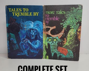 Tales to Tremble By & More Tales to Tremble By, Vintage Kids Book Set, Horror Short Stories, Mystery and Thriller, Book Gifts for Him