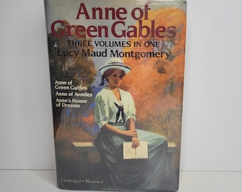 Ana de las Tejas Verdes de LM Montgomery, Libros infantiles vintage, Regalos para niñas, Libros para ella, Edición de tres volúmenes en cuero reconstituido