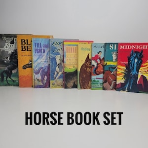 Horse Book Set, Vintage Children&#39;s Books, Gift for Girls, Nostalgic Gift, Horse Lover Gift, Classic Horse Books, Gift for Her, Gift for Kids