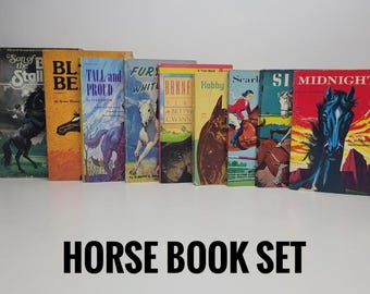 Horse Book Set, Vintage Children&#39;s Books, Gift for Girls, Nostalgic Gift, Horse Lover Gift, Classic Horse Books, Gift for Her, Gift for Kids