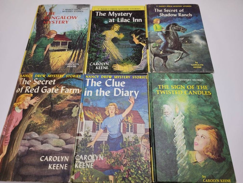Nancy Drew Books by Carolyn Keene Vintage Illustrated Mystery | Etsy